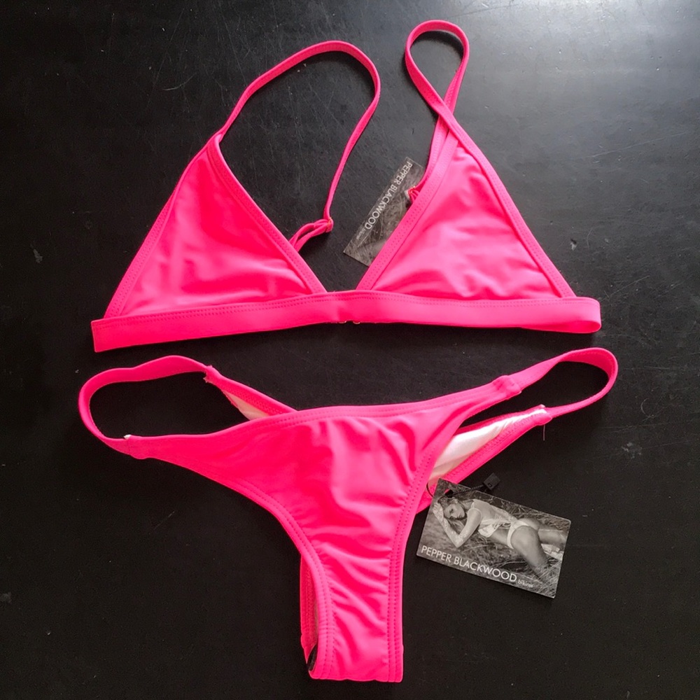 NWT Pepper Blackwood Pink Bikini